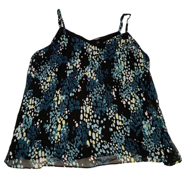 Torrid 4 4X Sophie Chiffon Swing Cami lined tank top adjustable strap abstract - Picture 4 of 11